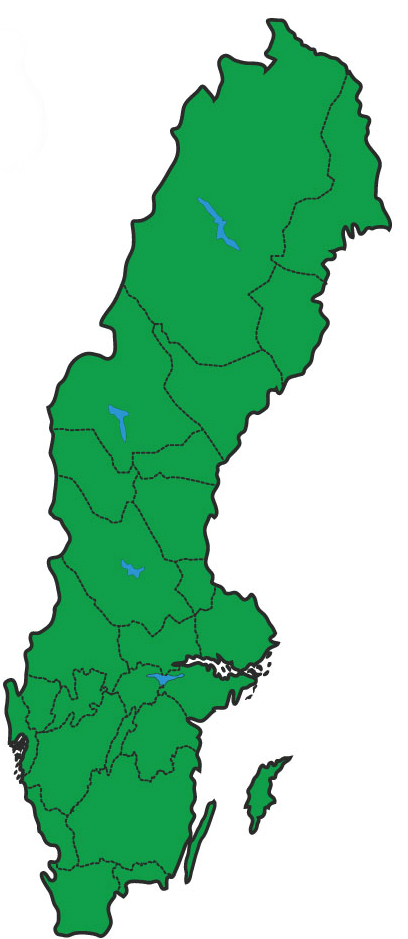 Karta över Sverige